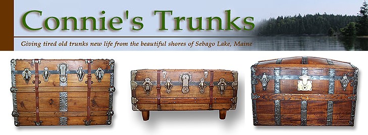 Refinished antique trunks for sale, made in Maine
