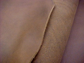 Brown leather hides for making quivers