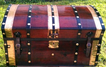 Refinished antique trunk