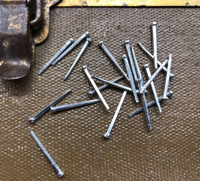 One inch clinch nails for steamer trunk repair