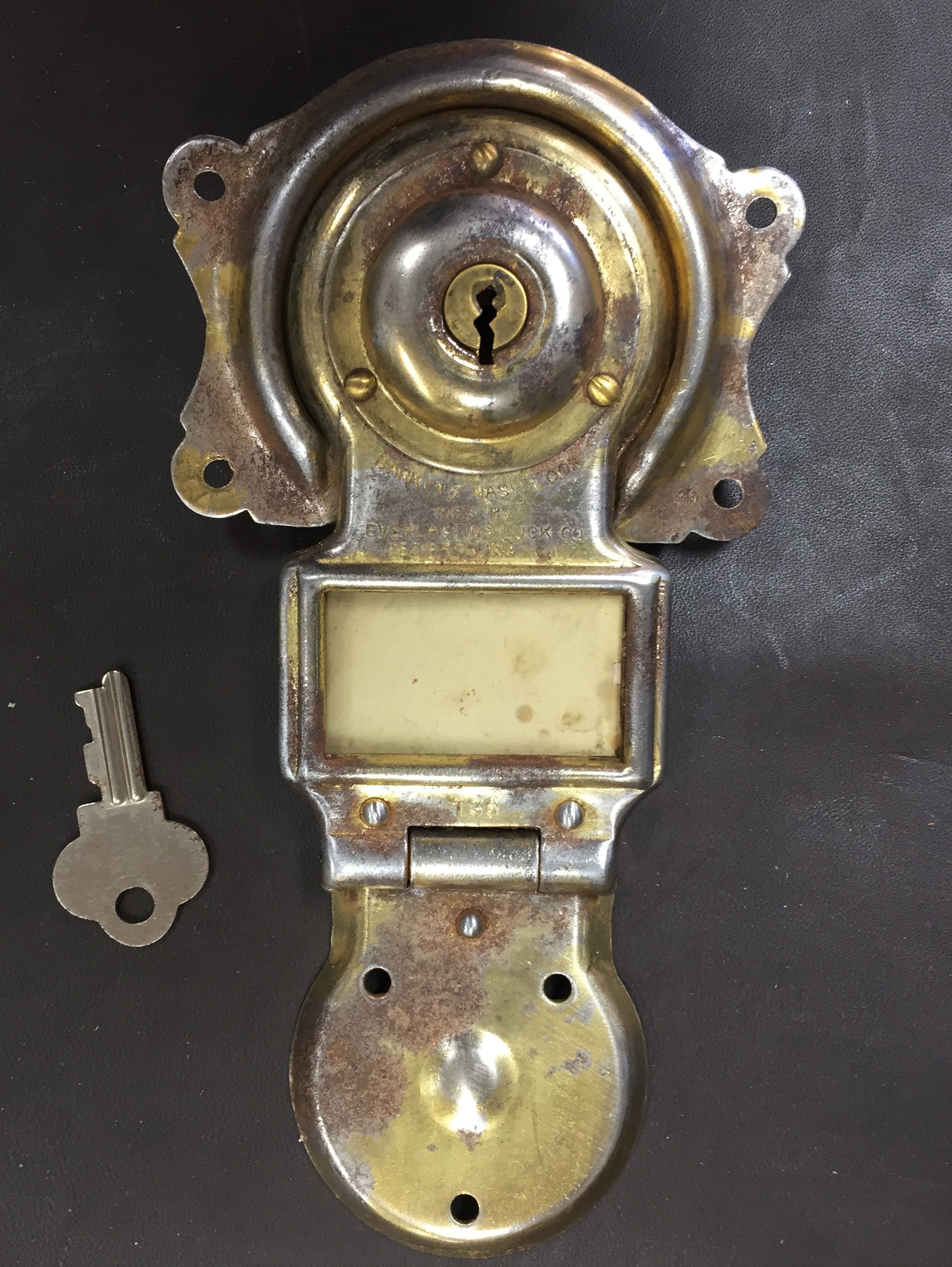 Old stock original Long Lock Co steamer trunk lock for sale