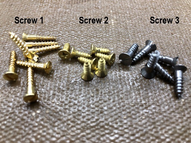 Small brass screws for sale