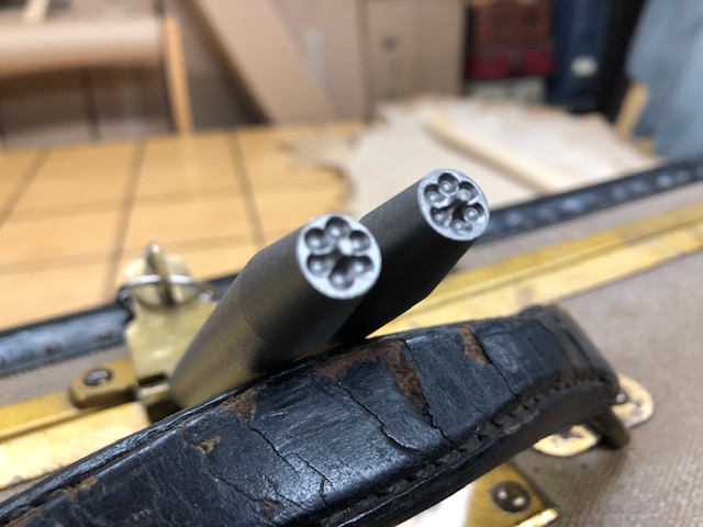 Antique trunk tools - rivet setting tool