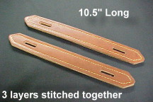 Long leather trunk handles