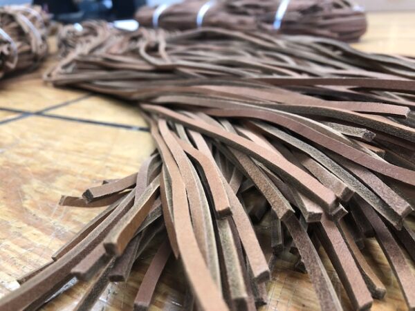 Tan Leather Laces in 72-inch Length sold in pairs Sets of 10 or Bundles of 100