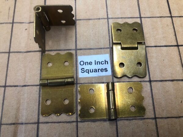 Small Brass Plated Steel Hinges